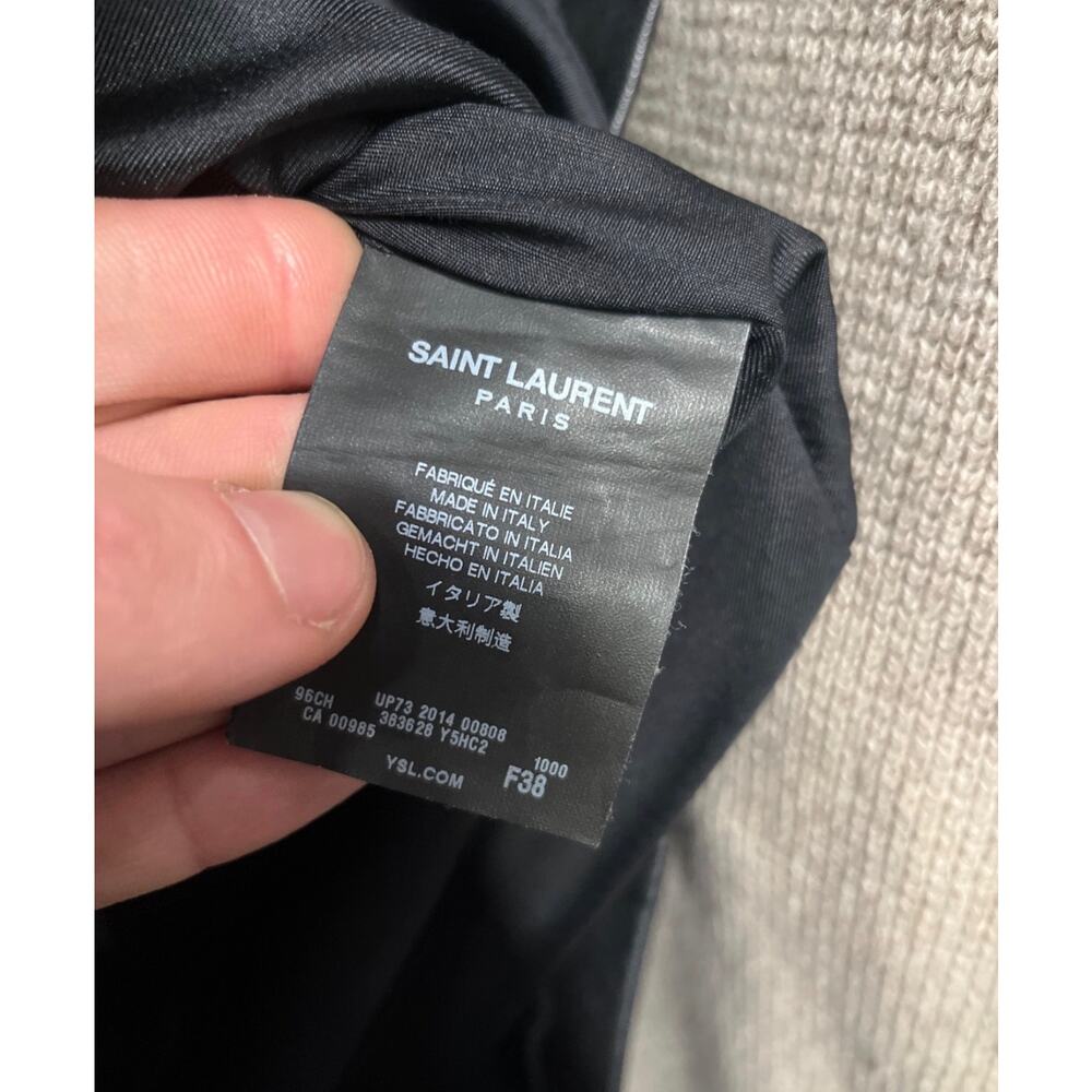 NWOT Saint Laurent Black Leather Skirt Sz.38/M - Picture 6 of 7